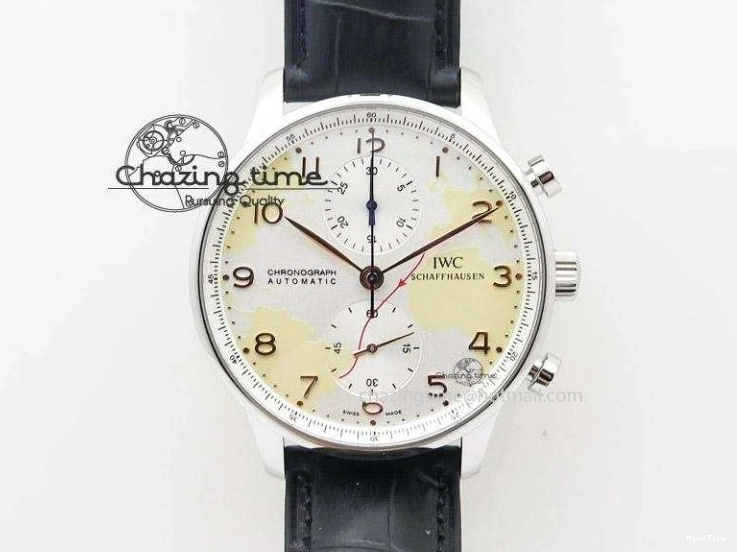 MIROTIME 0516 Efficient Portuguese Tourbillon IW5463 SS ZF Best Edition White Dial on Black Leather Strap 7170